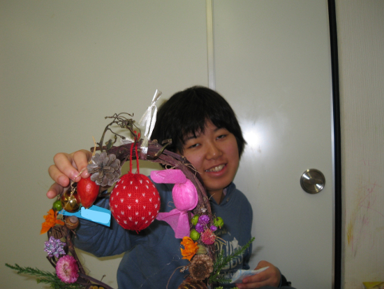 画像：～リース作り～