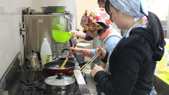 画像：地活調理実習